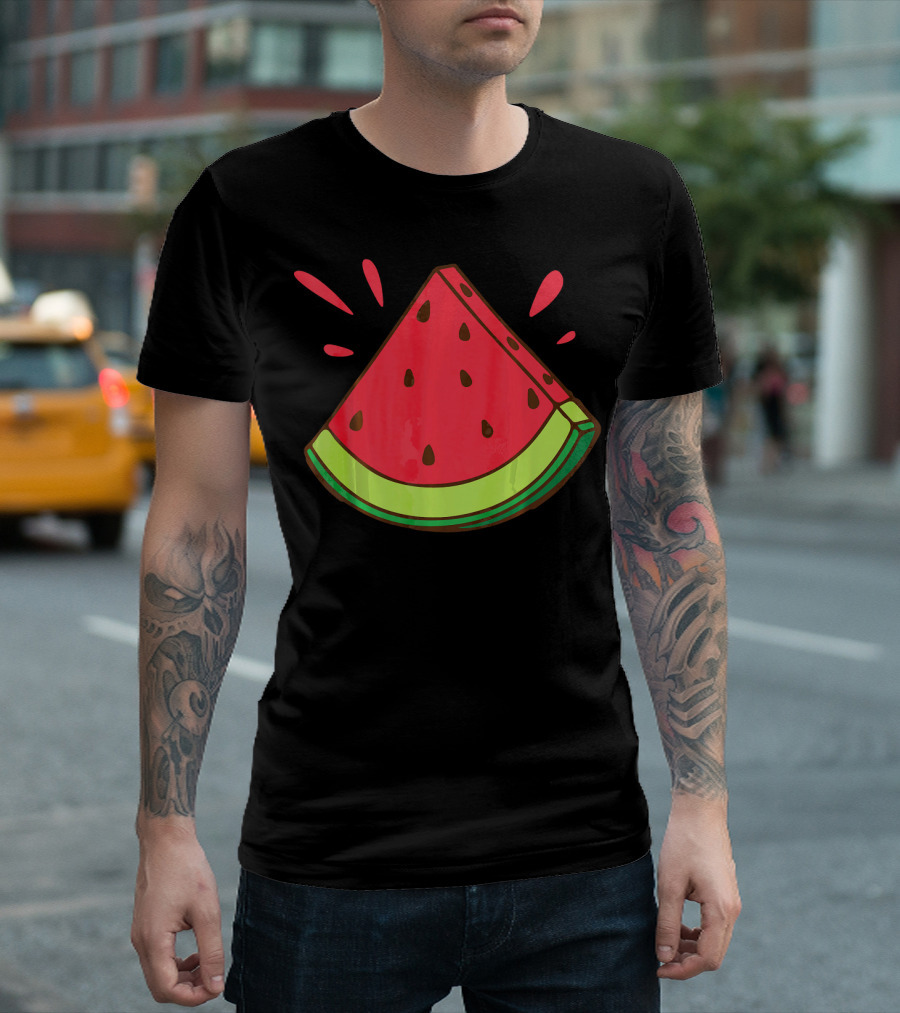 Funny Watermelon Slice Graphic for Watermelon Lover T-Shirt