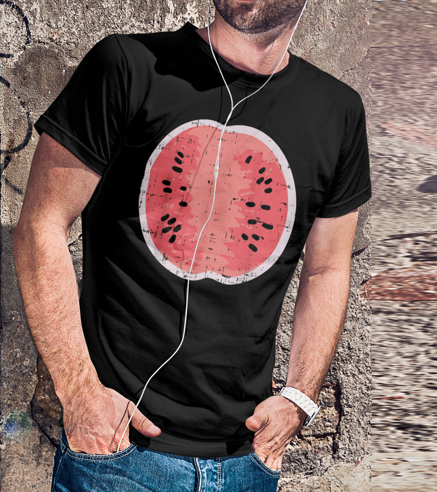 Watermelon Funny Fruit Lazy DIY Easy Food T-Shirt