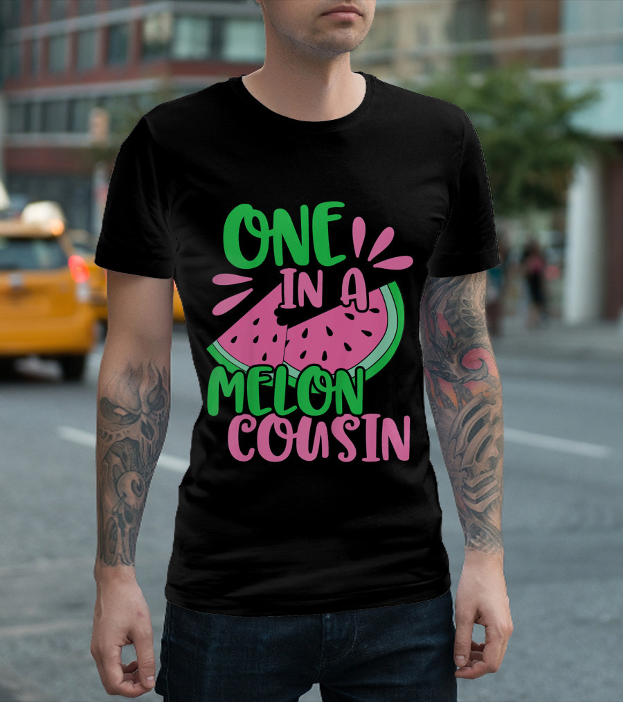 One In A Melon Cousin Kids Cute Watermelon T-Shirt
