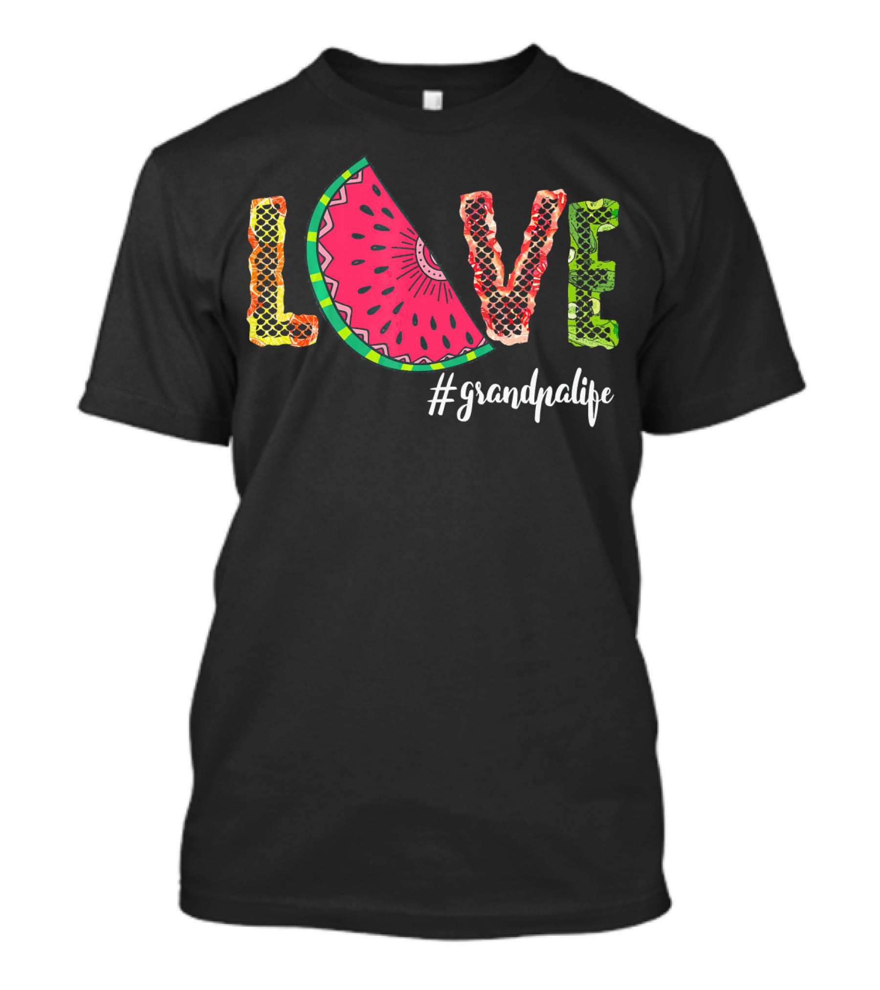 Love Watermelon #Grandpalife Summer T-Shirt
