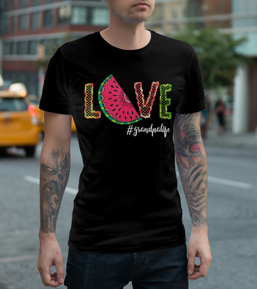 Love Watermelon #Grandpalife Summer T-Shirt