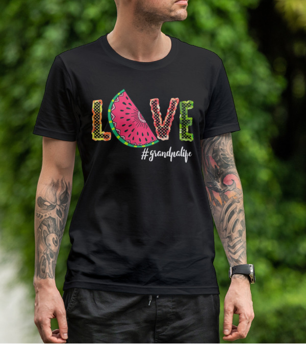 Love Watermelon #Grandpalife Summer T-Shirt