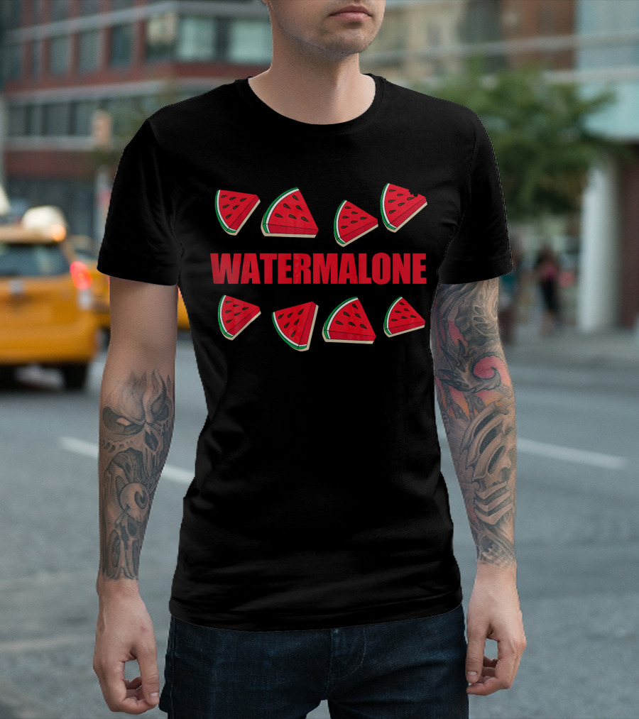 WATERMALONE Funny Watermelon Meme Fruit T-Shirt