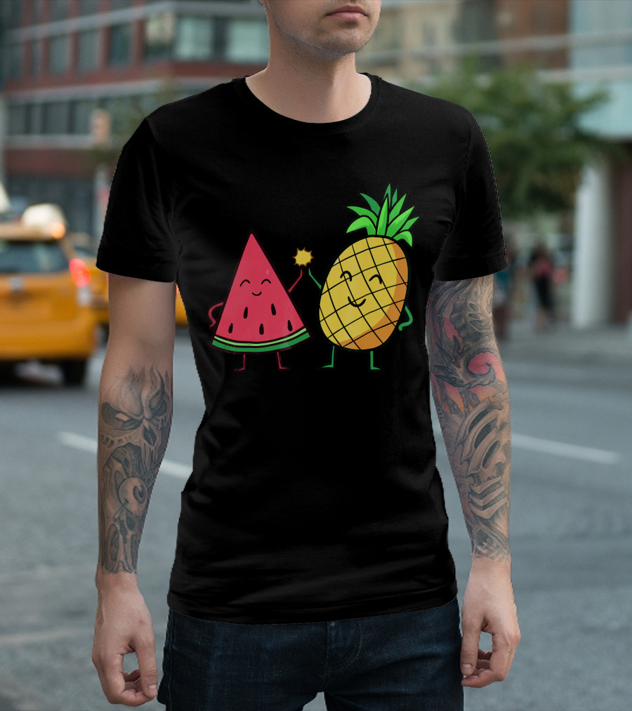 Watermelon Pineapple Friendship High Five T-Shirt