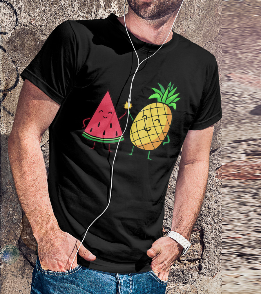Watermelon Pineapple Friendship High Five T-Shirt