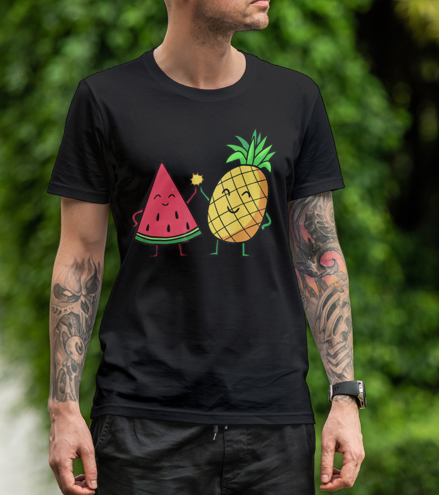 Watermelon Pineapple Friendship High Five T-Shirt