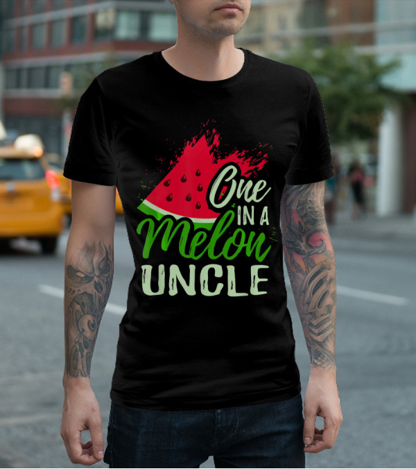 One In A Melon Uncle Watermelon Slice Splash T-Shirt