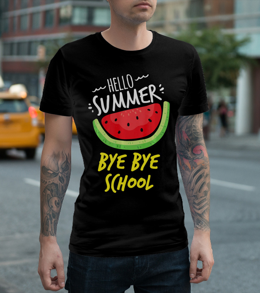 Hello Summer Bye Bye School Watermelon T-Shirt