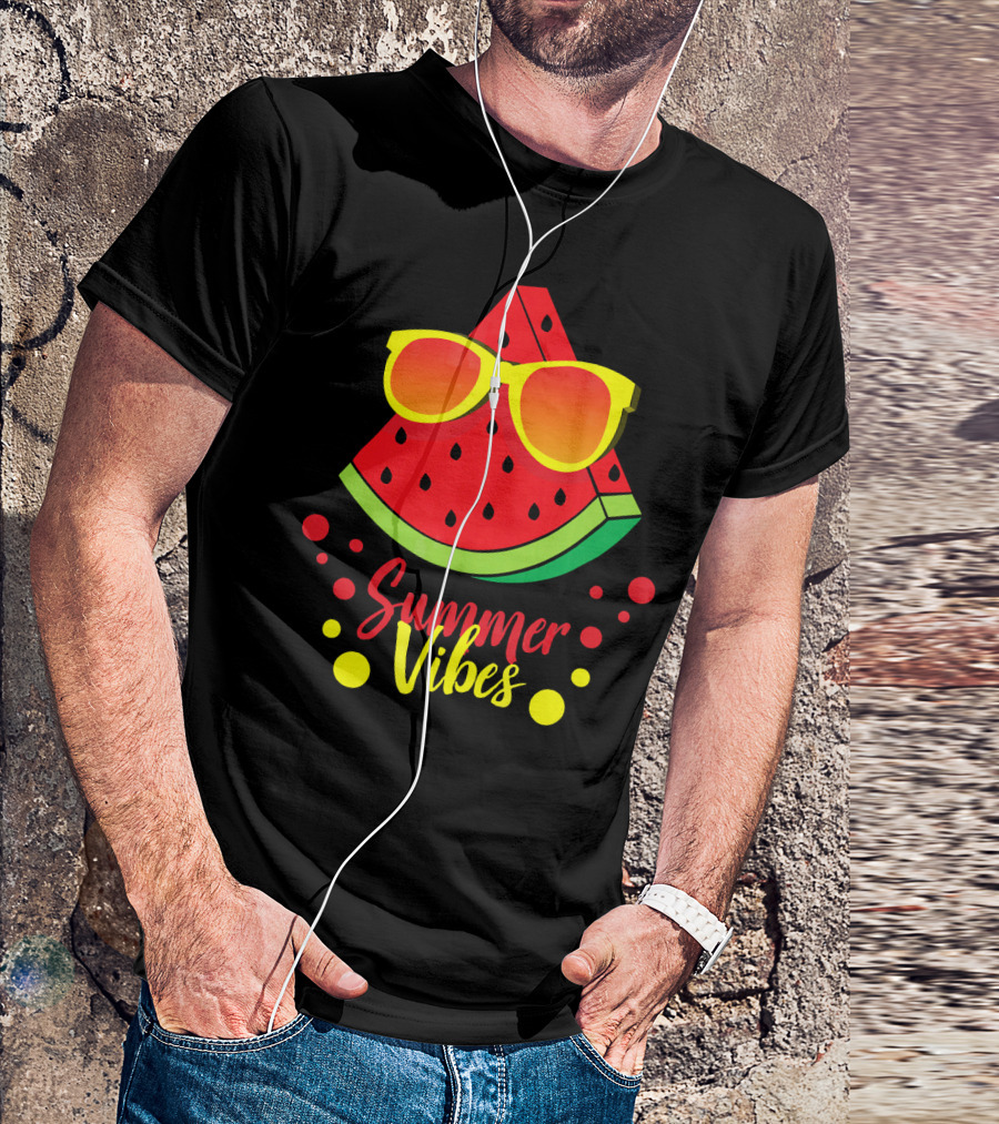 Summer Vibes Watermelon Sunglasses Fruit Lovers T-Shirt
