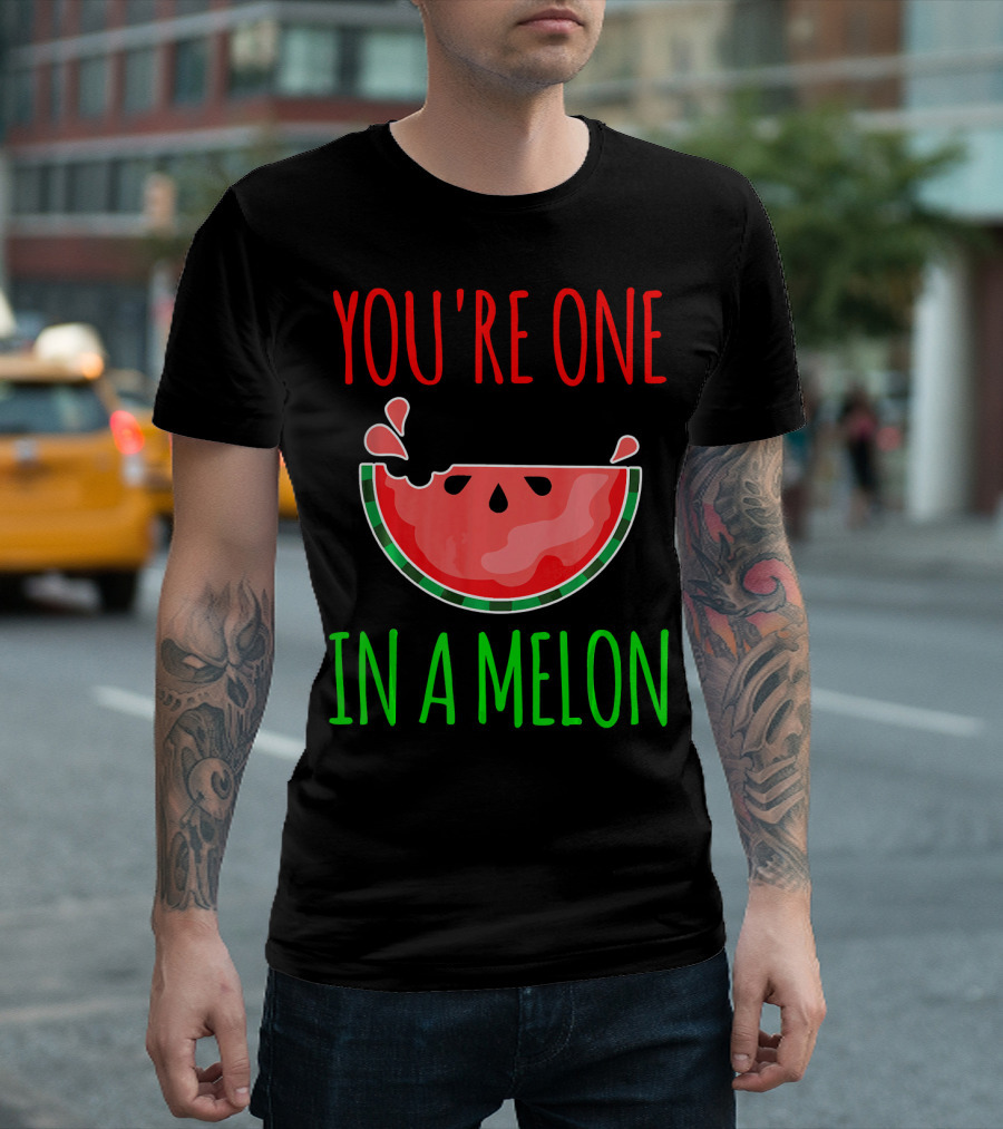 You're One In A Melon Pun Summer Watermelon T-Shirt