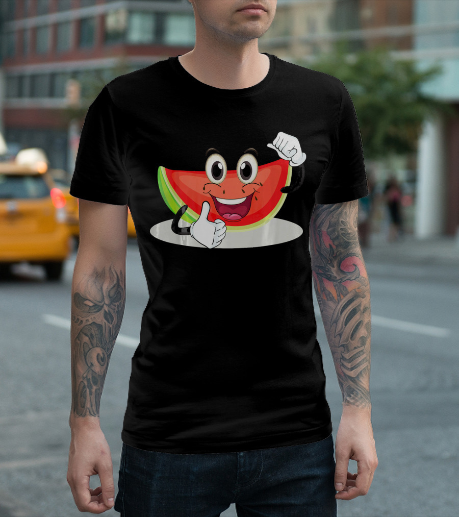 Happy Smiling Watermelon Thumbs Up T-Shirt