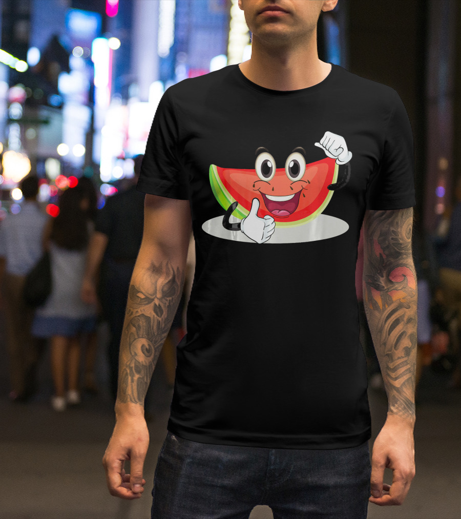 Happy Smiling Watermelon Thumbs Up T-Shirt