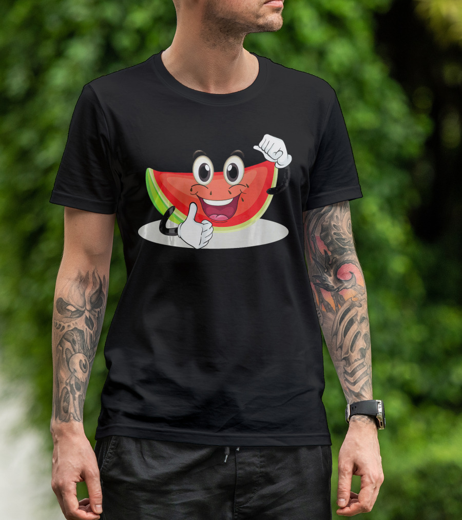 Happy Smiling Watermelon Thumbs Up T-Shirt