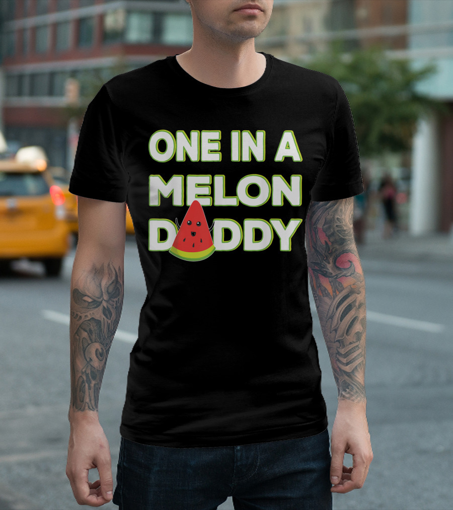 One In A Melon Daddy Funny Watermelon Men's T-Shirt