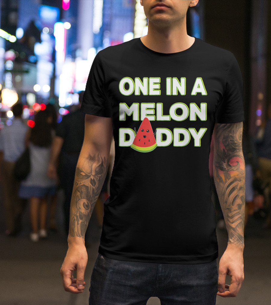 One In A Melon Daddy Funny Watermelon Men's T-Shirt