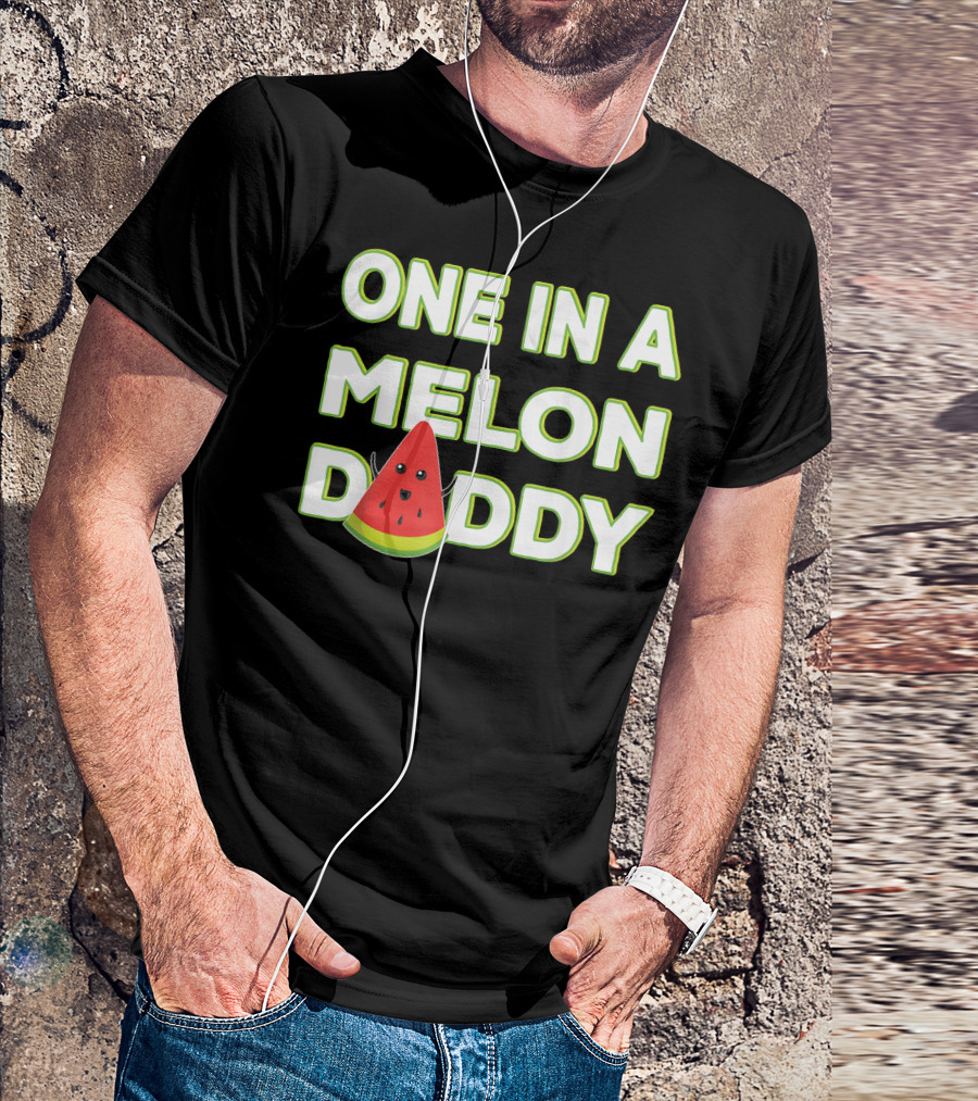 One In A Melon Daddy Funny Watermelon Men's T-Shirt