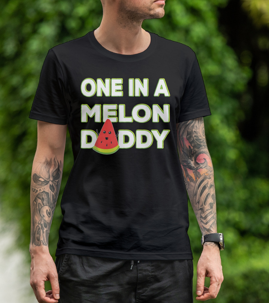 One In A Melon Daddy Funny Watermelon Men's T-Shirt