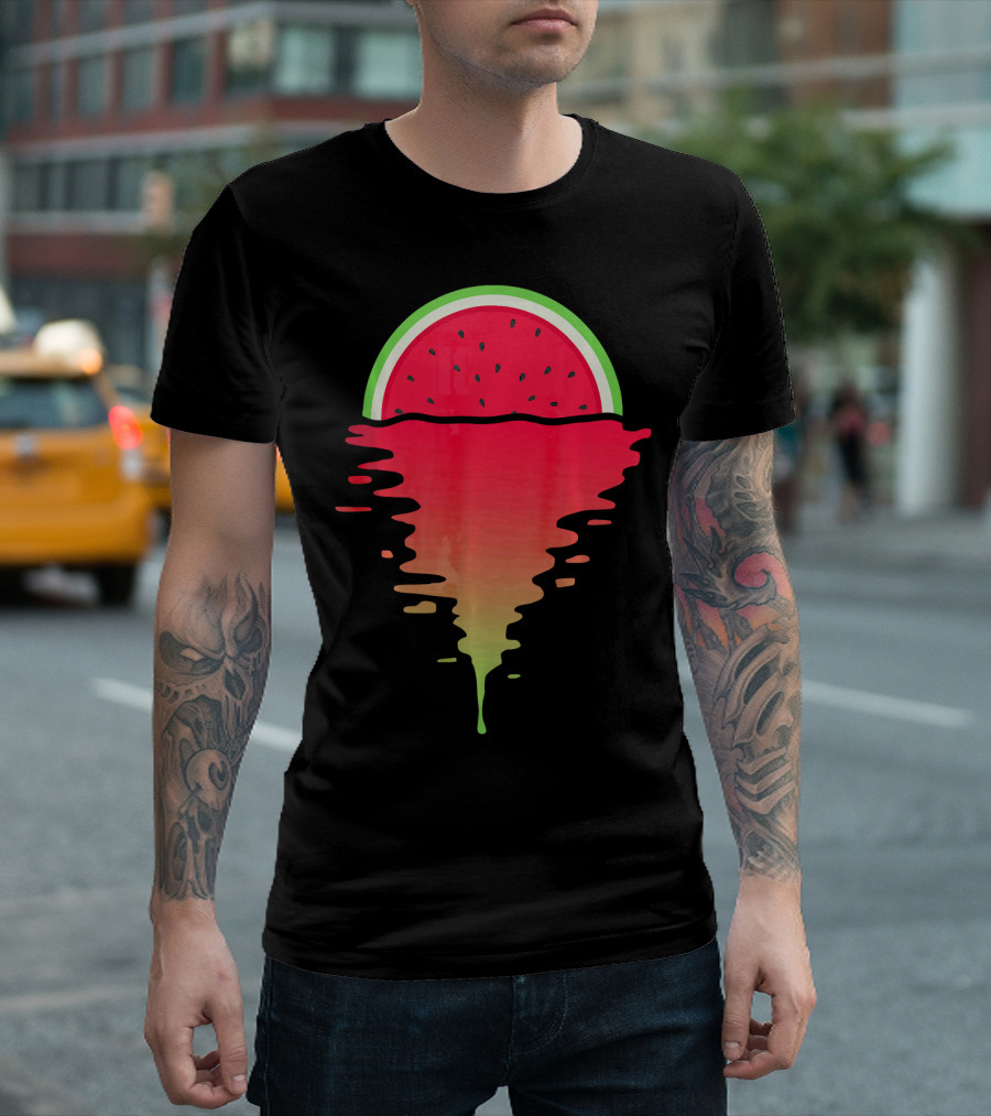 Watermelon Tropical Sunset 80s T-Shirt