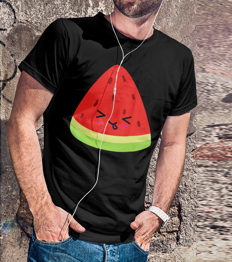 Kevin The Watermelon Cute Smiley Face T-Shirt