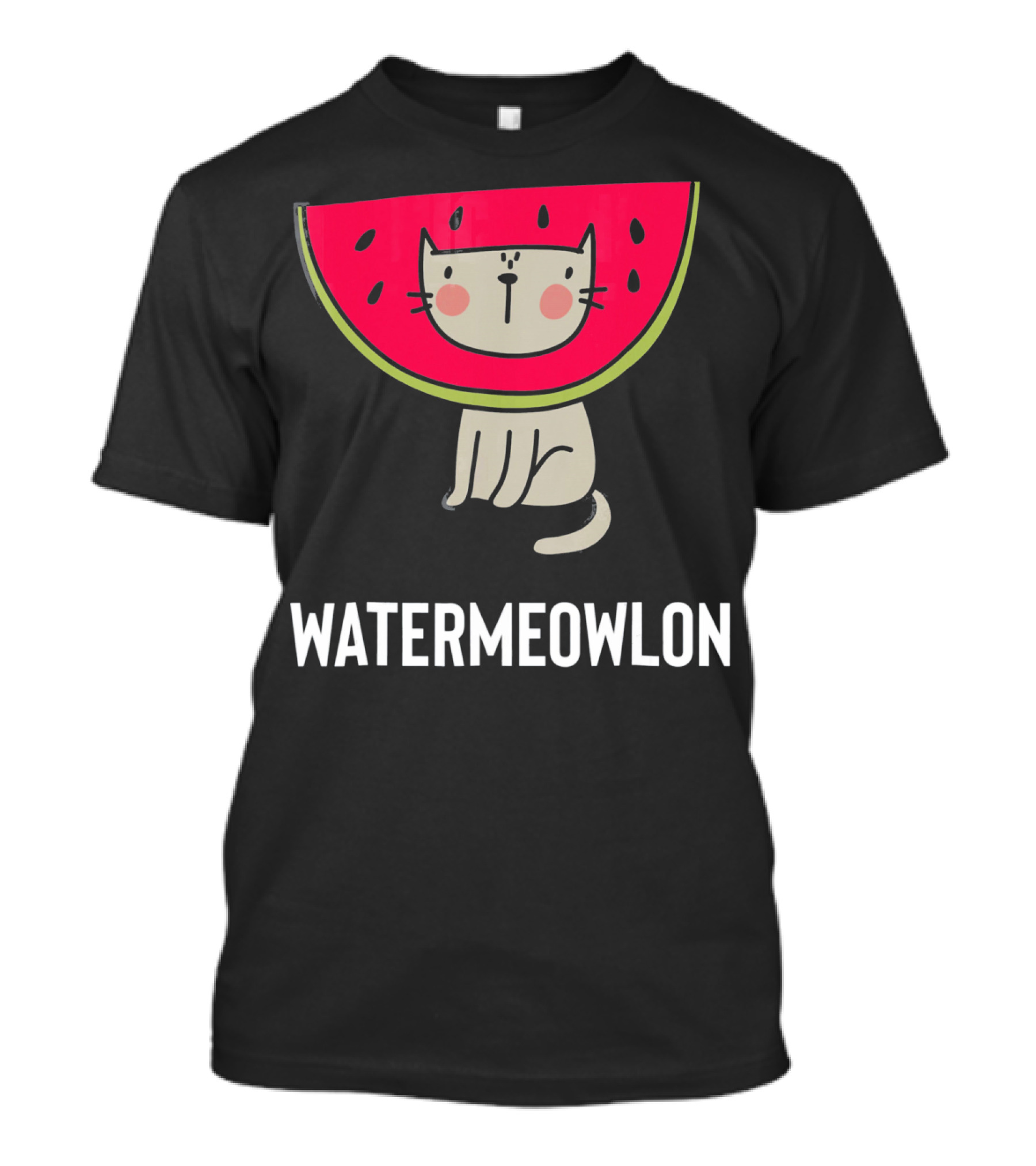 Watermeowlon Cute Cat Watermelon Meow T-Shirt