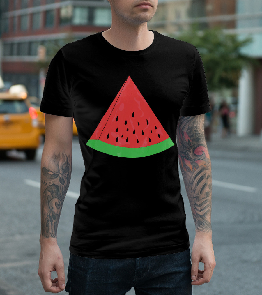 Red Watermelon Fruit Slice Summer Vacation T-Shirt