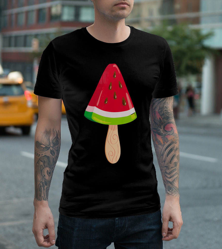 Watermelon Ice Cream Popsicle Treat T-Shirt