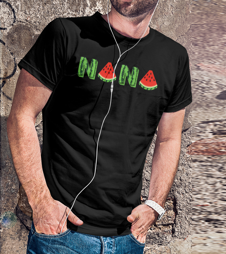 Nana Watermelon Funny Summer Melon Fruit Slice T-Shirt