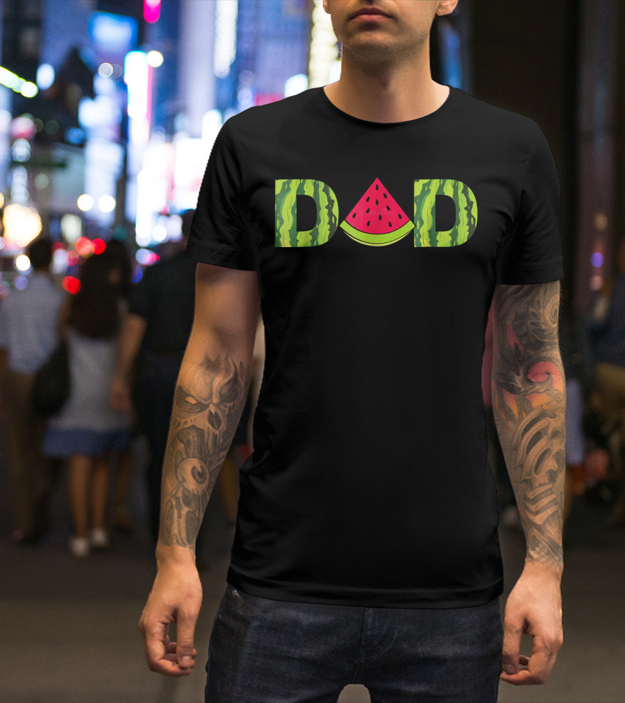 Dad Watermelon Middle T-Shirt