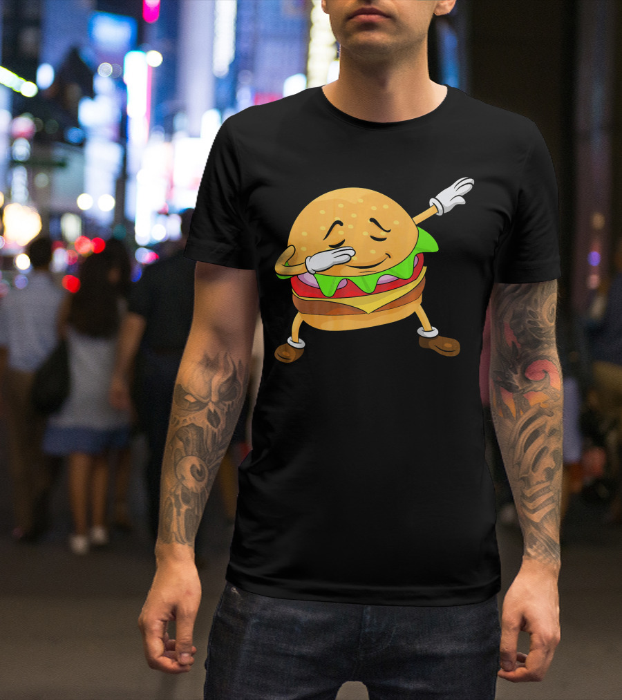 Burger Dabbing Dance Cheese Lettuce Tomato T-Shirt
