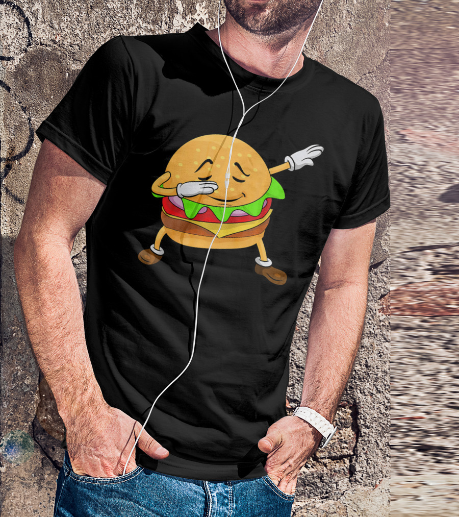 Burger Dabbing Dance Cheese Lettuce Tomato T-Shirt