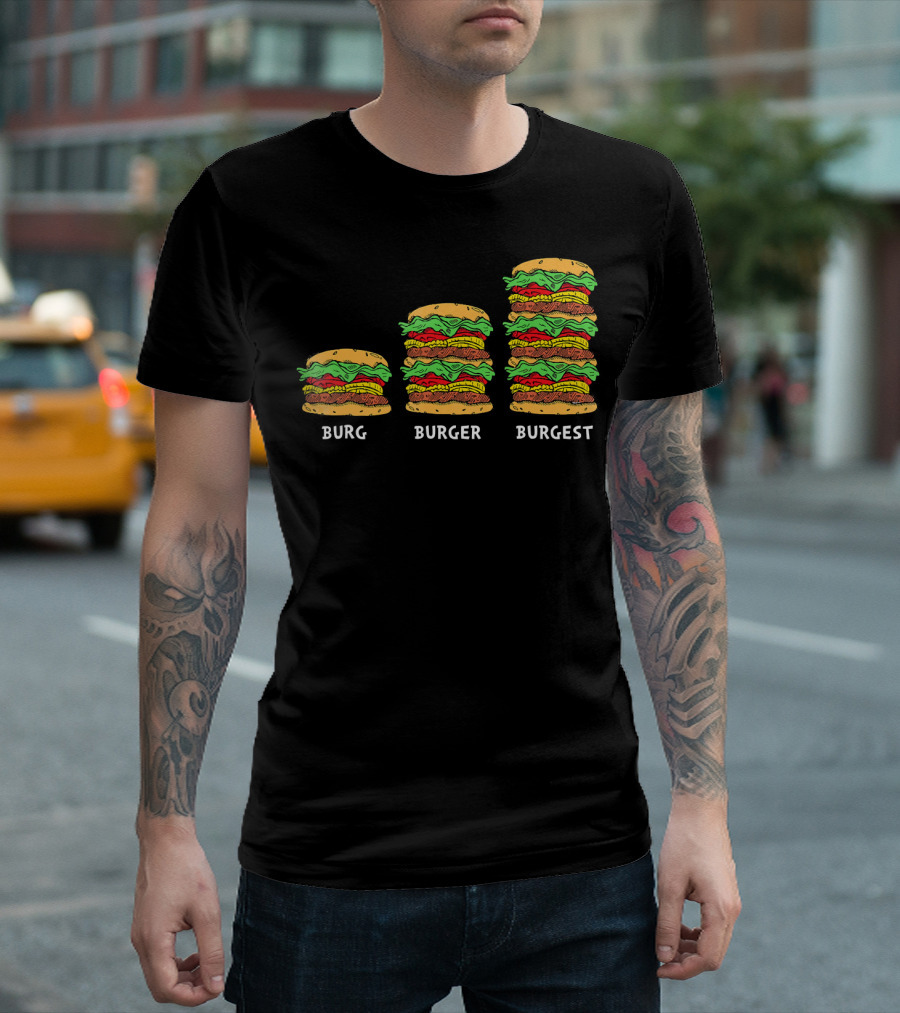 Burg Burger Burgest Cheeseburger Evolution T-Shirt