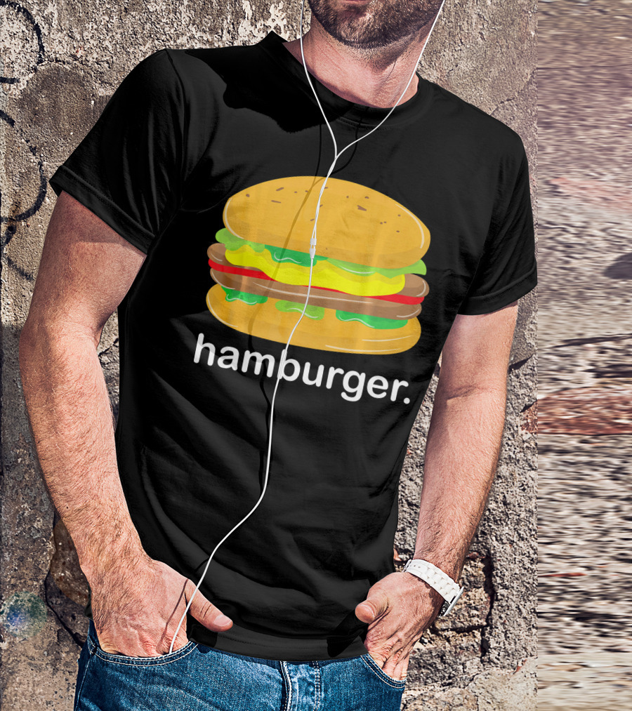 Funny Hamburger Meme Burger Cartoon Cheeseburger T-Shirt