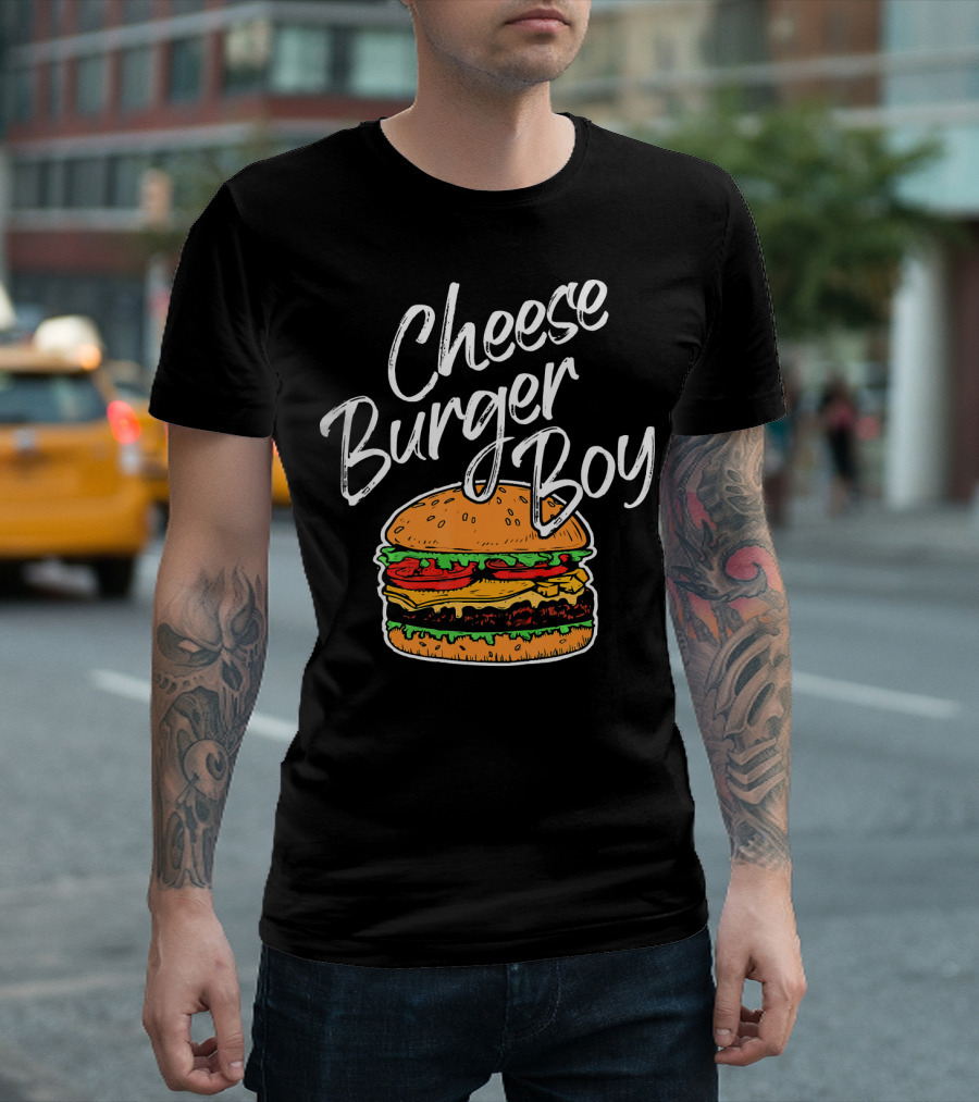 Cheeseburger Boy Funny Hamburger Fast Food Humor T-Shirt