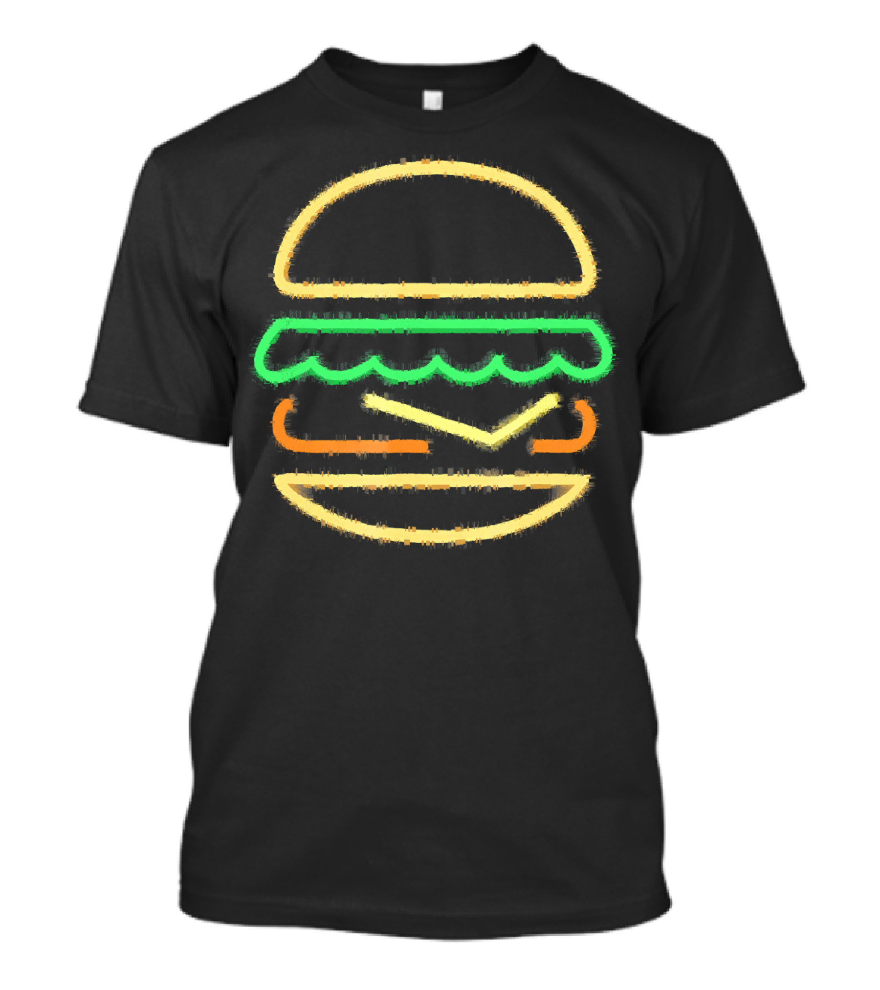 Burger Neon Style Of A Burger T-Shirt