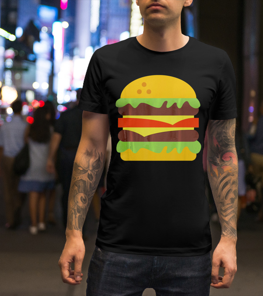 Cheeseburger Icon Hamburger With Cheese Classic Stack T-Shirt