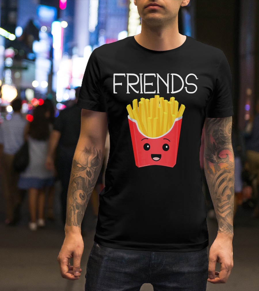 FRIENDS Burger Fries Smiling Box T-Shirt