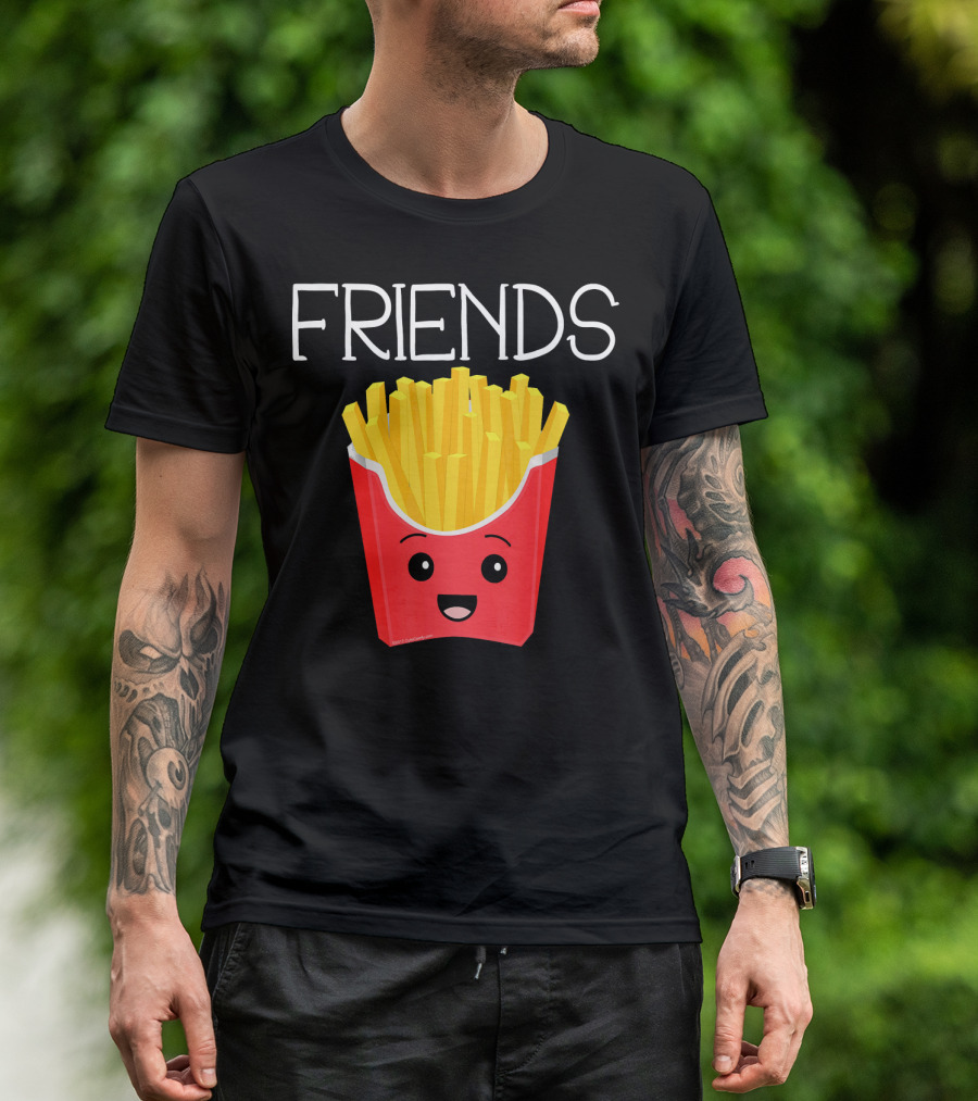 FRIENDS Burger Fries Smiling Box T-Shirt