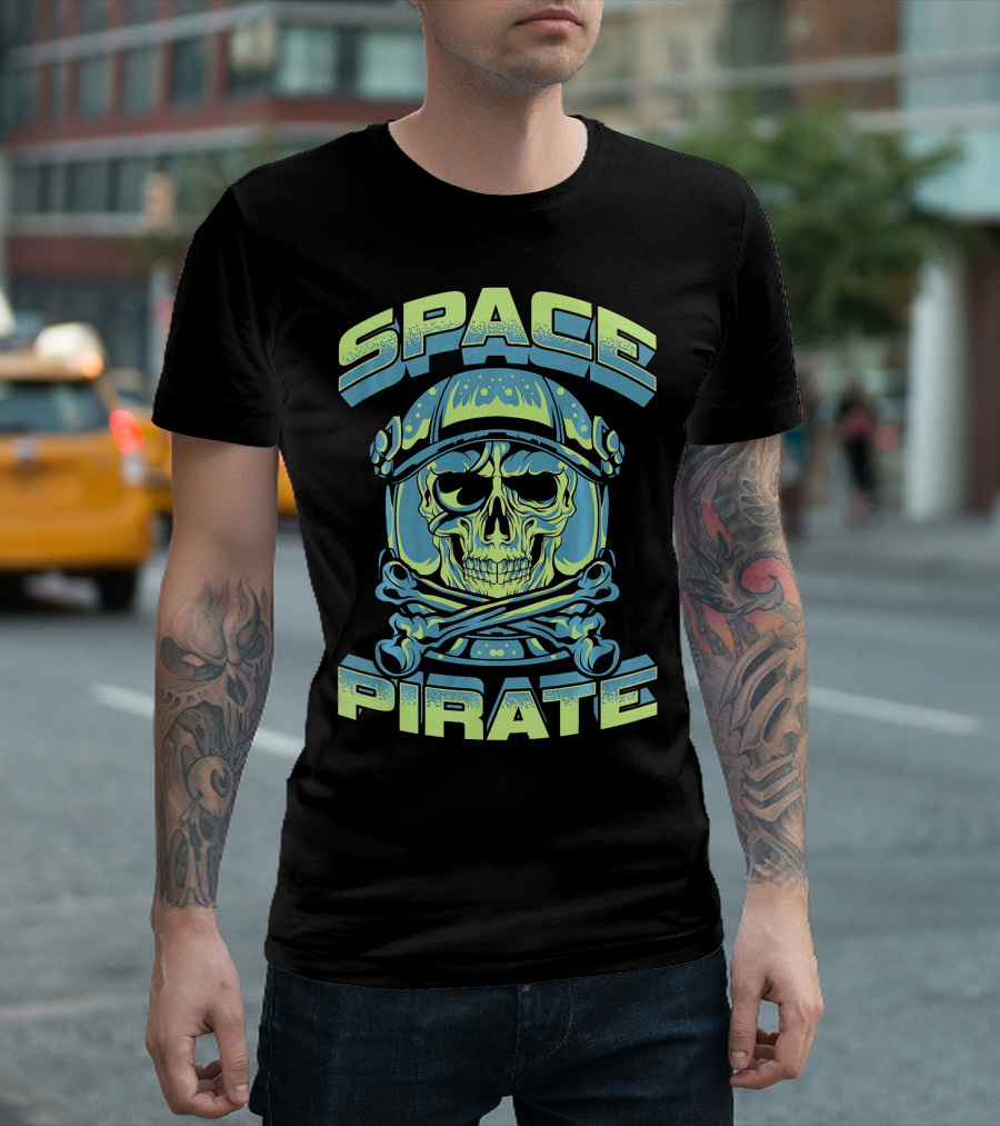 Space Pirate Astronaut Skull T-Shirt