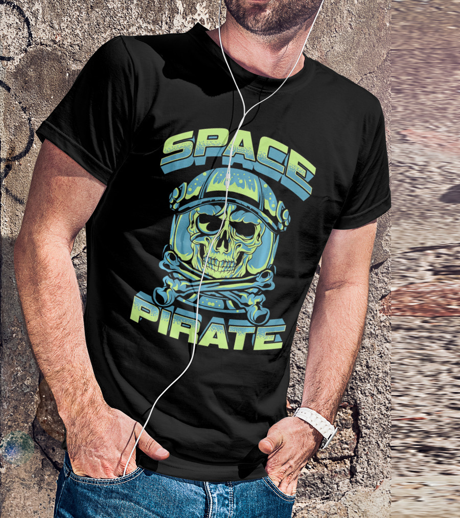 Space Pirate Astronaut Skull T-Shirt