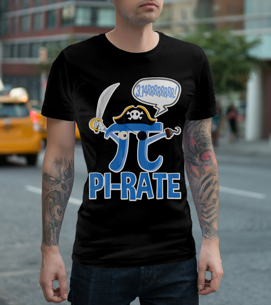 Pi-Rate 3.14rrrrr Pirate Happy Pi Day Math T-Shirt