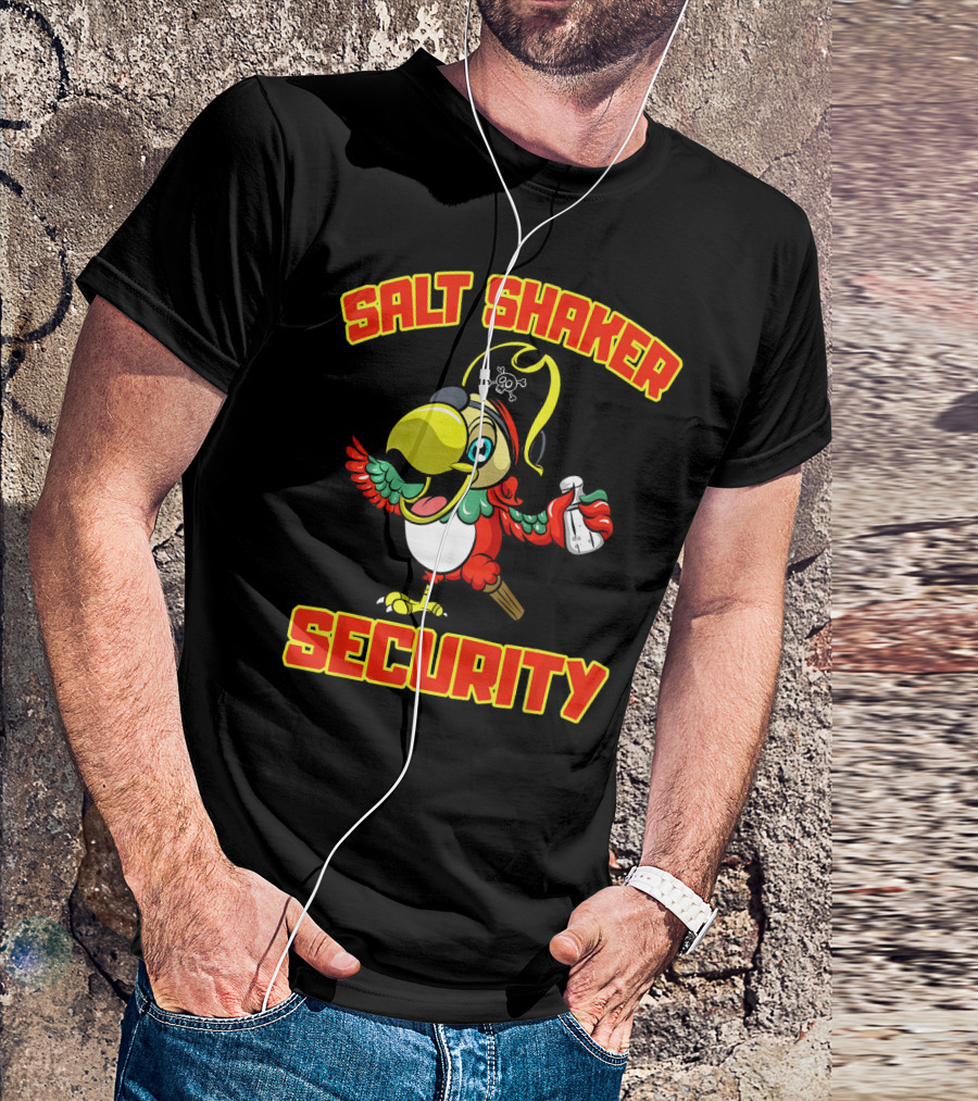 Salt Shaker Security Pirate Macaw T-Shirt