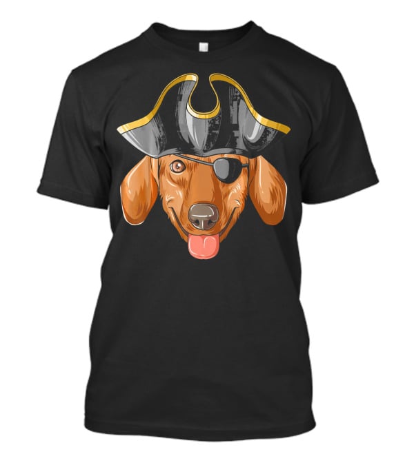 Pirate Dachshund With Pirates Hat And Eye Patch T-Shirt