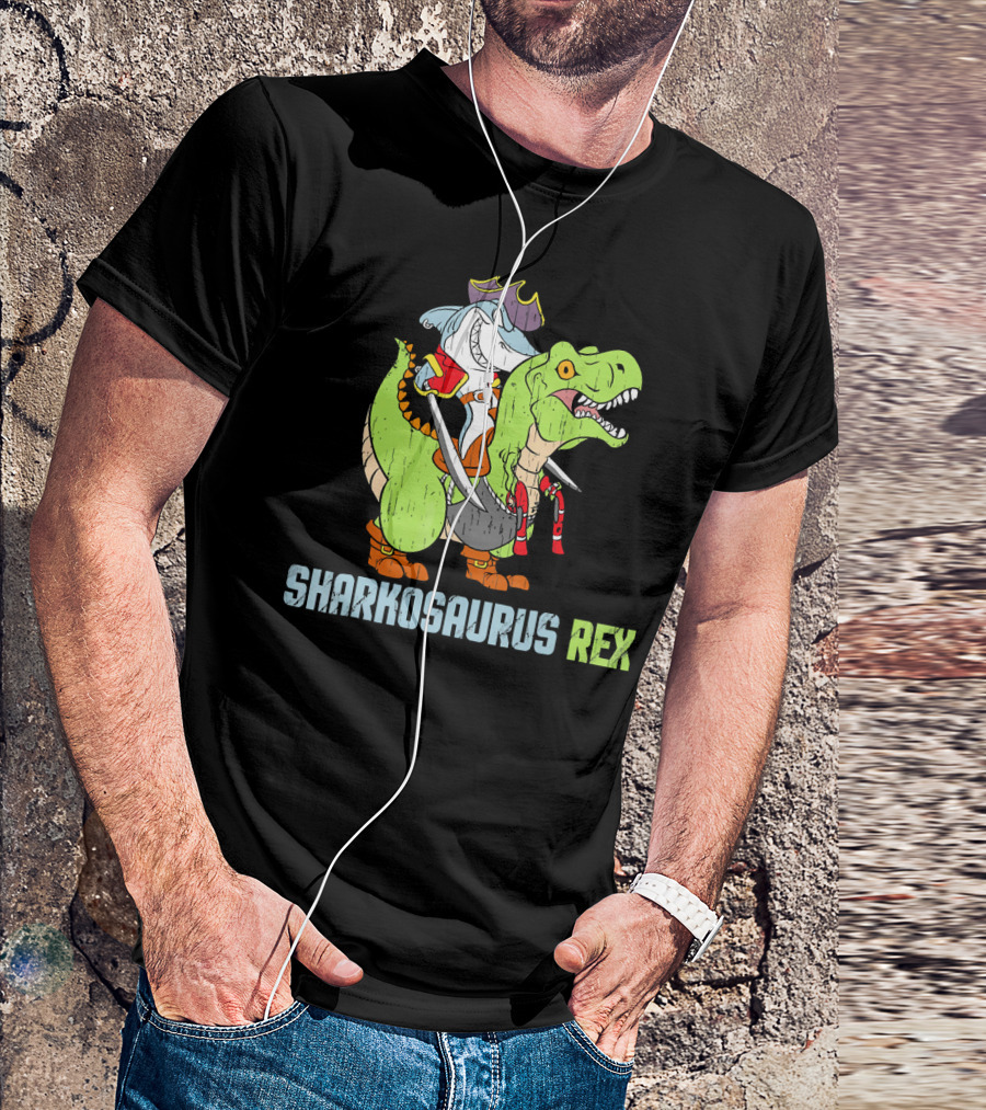 SHARKOSAURUS REX Shark And Dinos Pirate Adventure T-Shirt