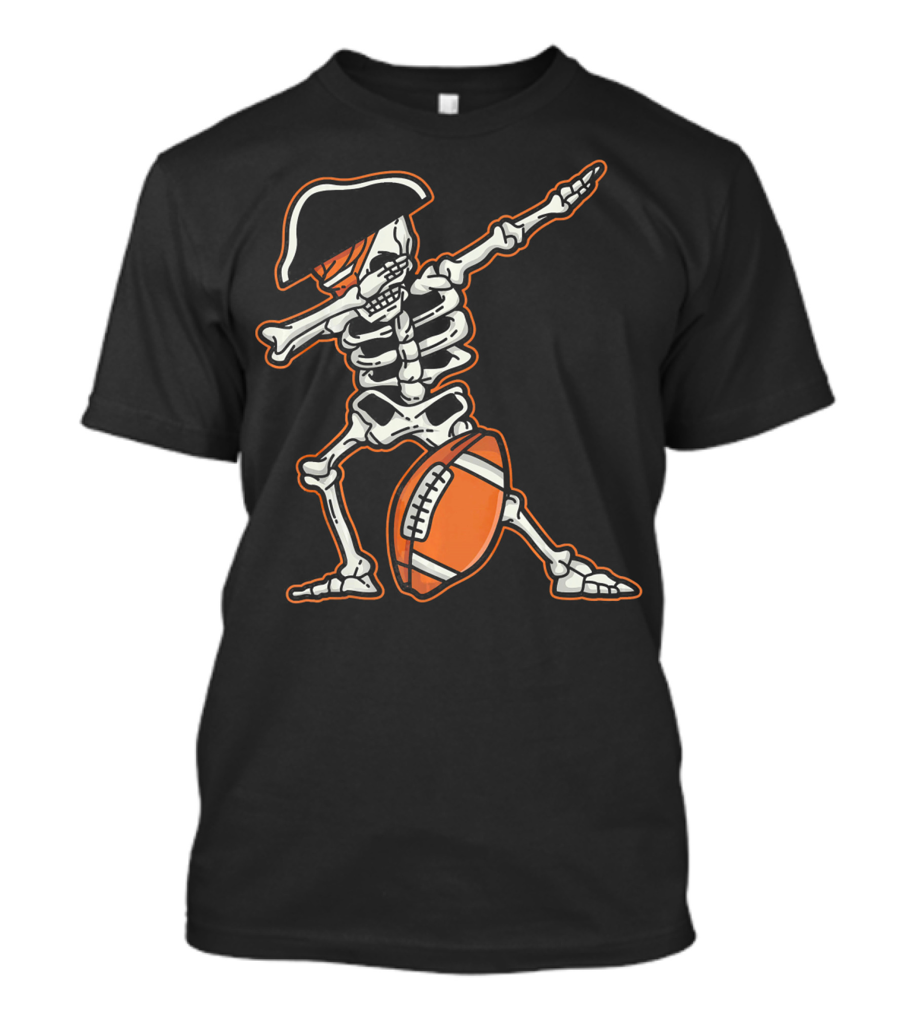 Dabbing Skeleton Pirate With Football Cool T-Shirt