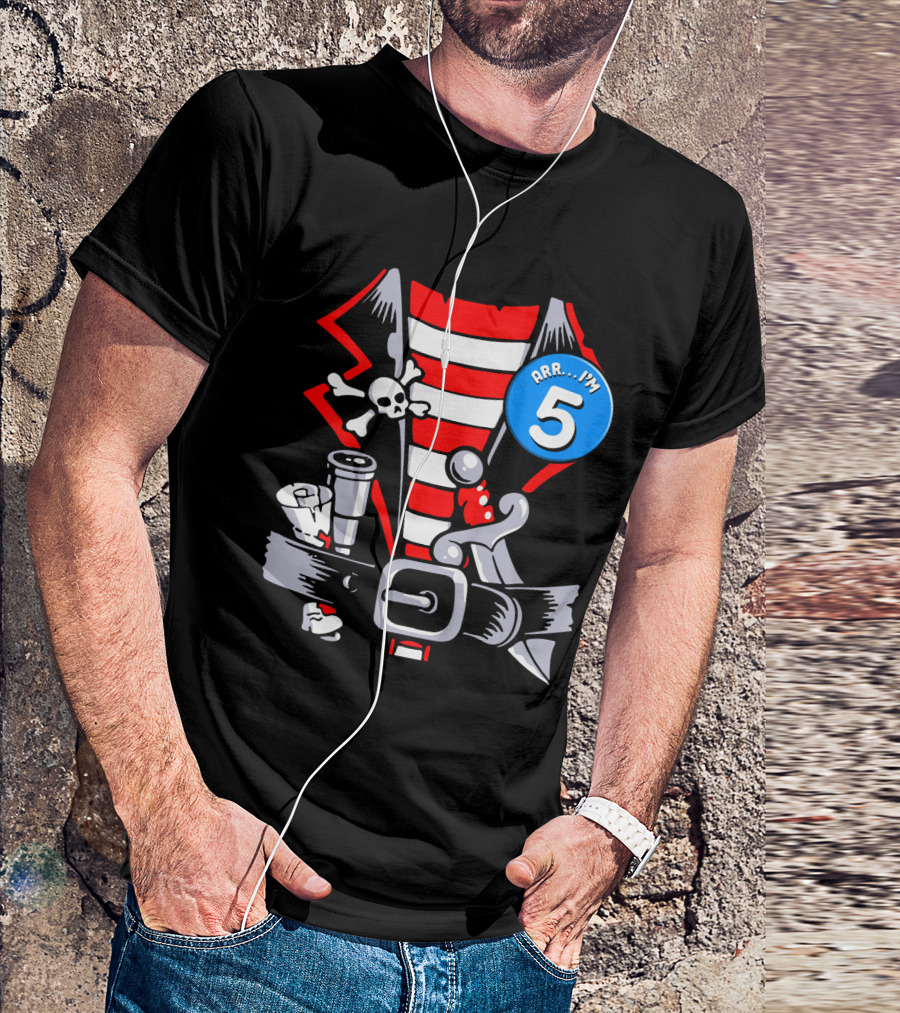 Arrr. I'm 5 Kids Birthday Pirate T-Shirt