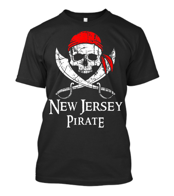New Jersey Pirate Skull And Crossed Cutlasses T-Shirt