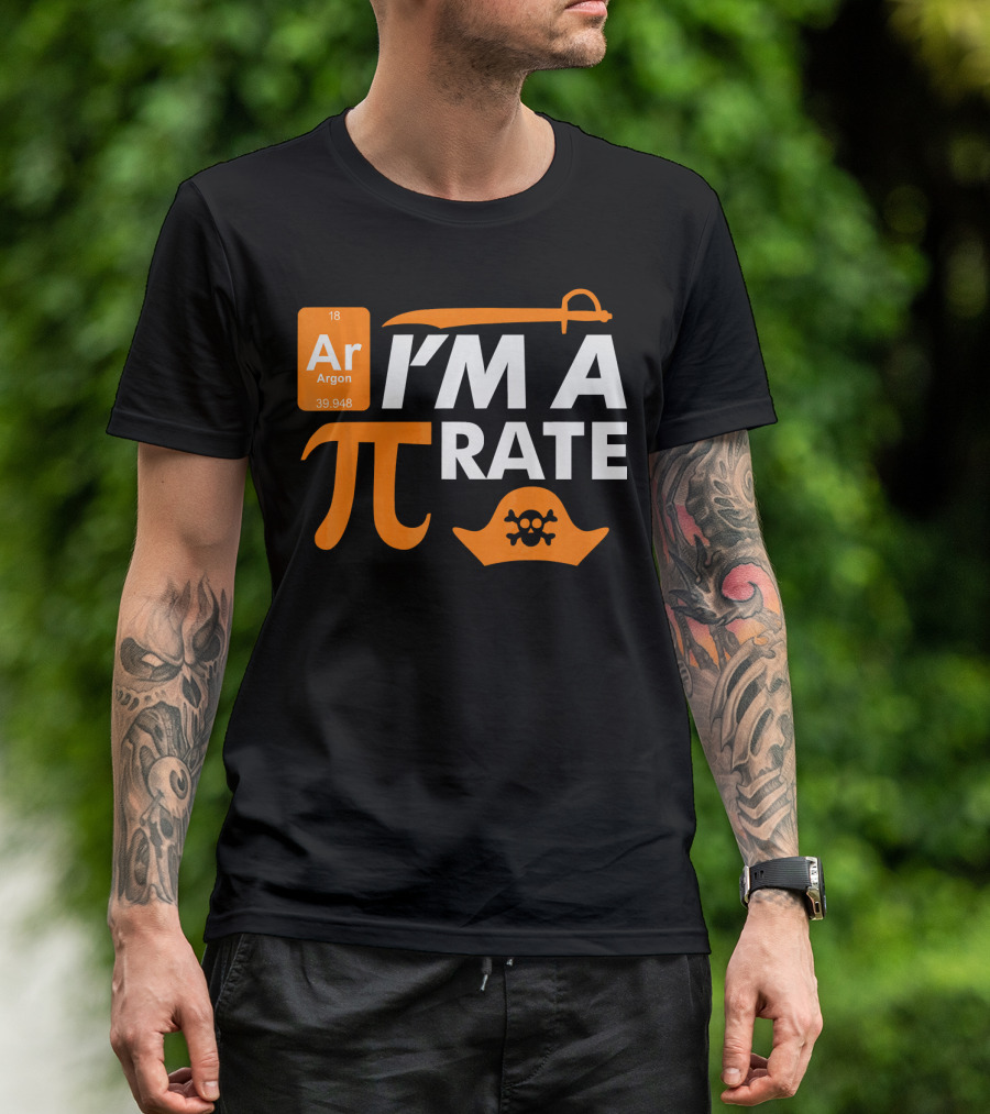 Ar Im A Pirate Pi Symbol Periodic Table Pi Day Elements T-Shirt