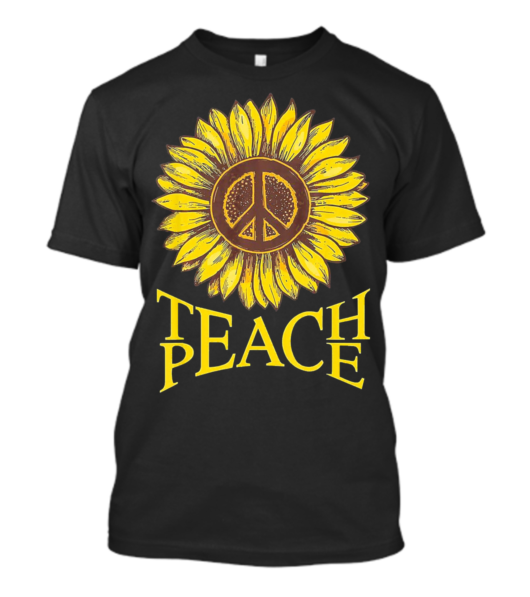 Teach Peace Sunflower Peace T-Shirt