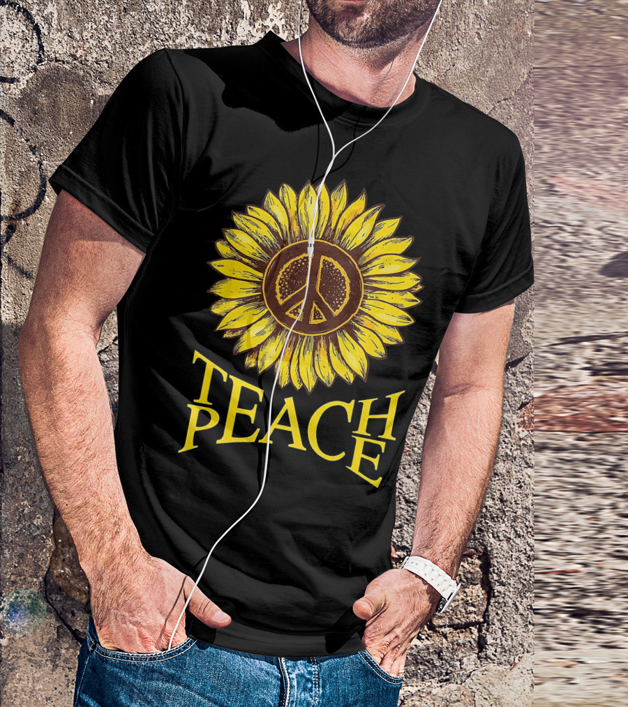 Teach Peace Sunflower Peace T-Shirt