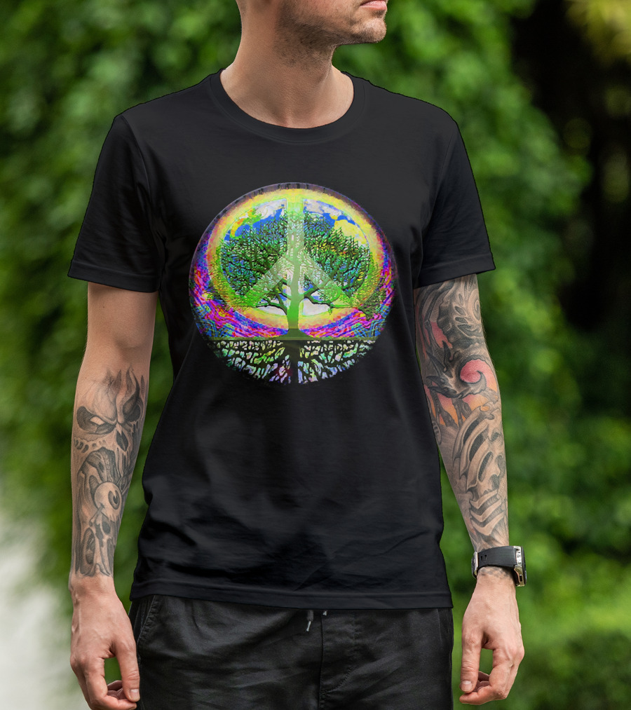Tree Of Life Peace Symbol World Harmony T-Shirt